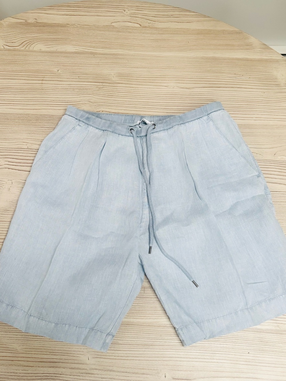 James Perse Blue Linen Shorts 1